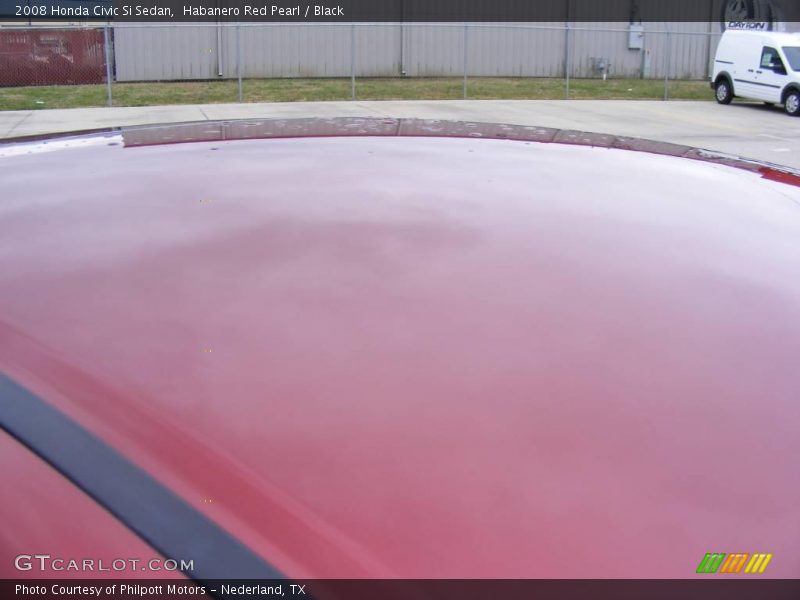Habanero Red Pearl / Black 2008 Honda Civic Si Sedan