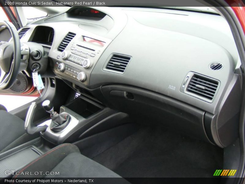 Habanero Red Pearl / Black 2008 Honda Civic Si Sedan