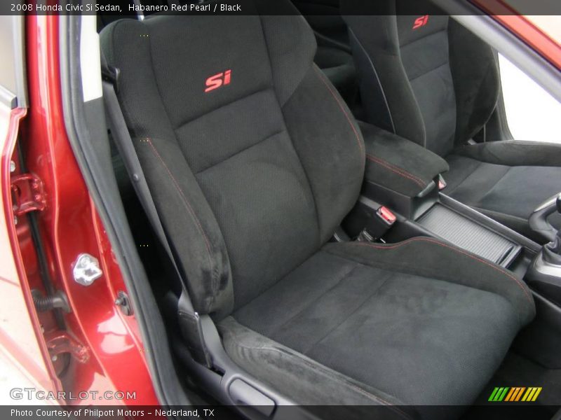 Habanero Red Pearl / Black 2008 Honda Civic Si Sedan