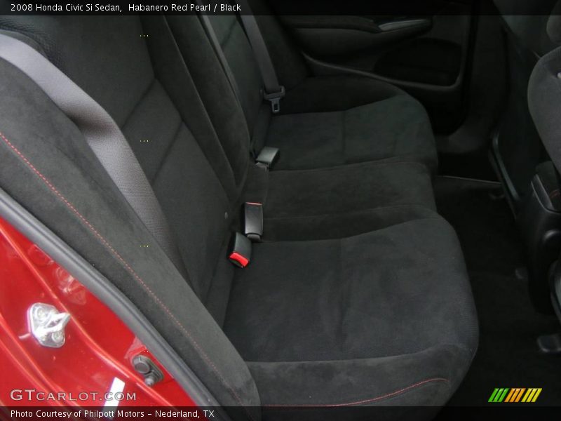 Habanero Red Pearl / Black 2008 Honda Civic Si Sedan