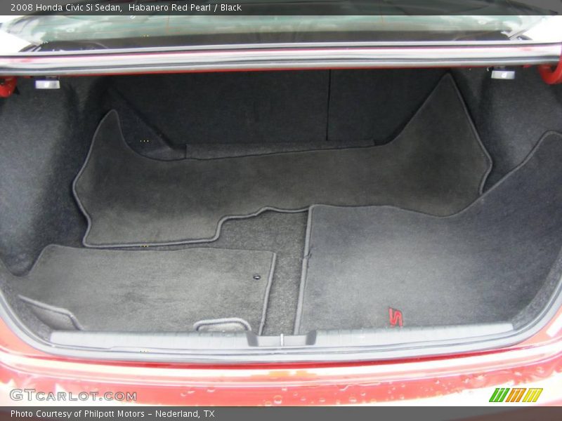 Habanero Red Pearl / Black 2008 Honda Civic Si Sedan