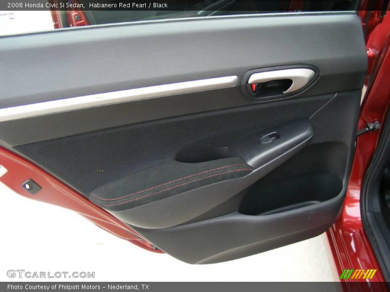 Habanero Red Pearl / Black 2008 Honda Civic Si Sedan