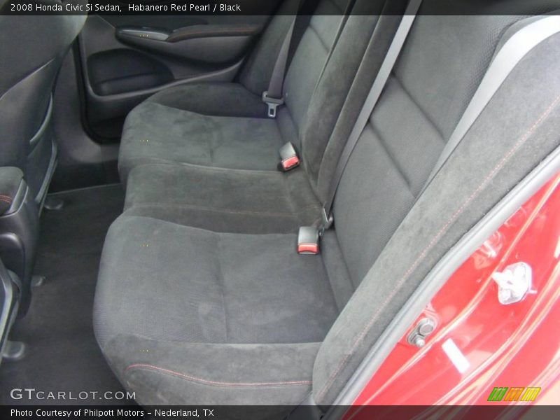 Habanero Red Pearl / Black 2008 Honda Civic Si Sedan
