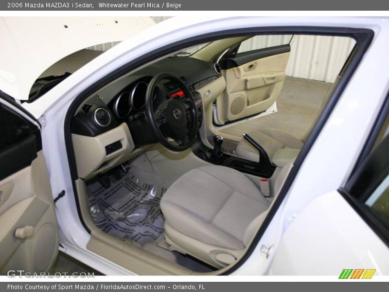 Whitewater Pearl Mica / Beige 2006 Mazda MAZDA3 i Sedan