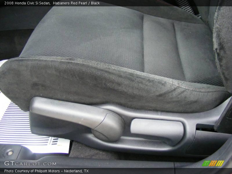 Habanero Red Pearl / Black 2008 Honda Civic Si Sedan