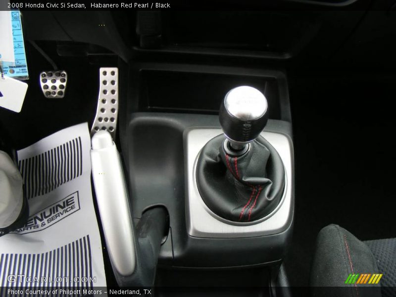 Habanero Red Pearl / Black 2008 Honda Civic Si Sedan