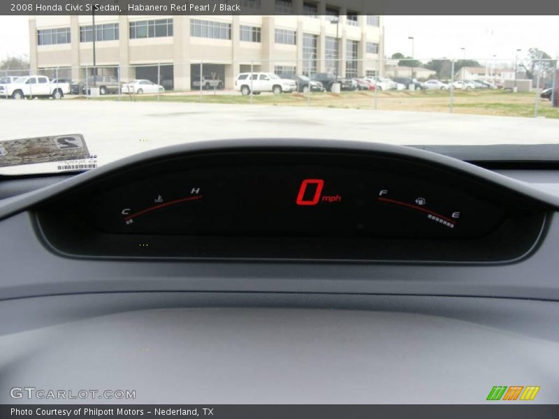 Habanero Red Pearl / Black 2008 Honda Civic Si Sedan