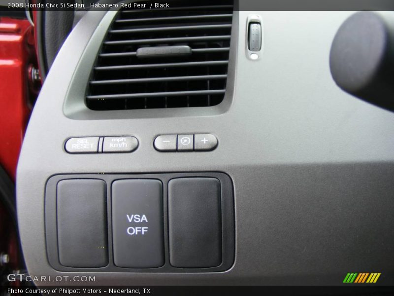 Habanero Red Pearl / Black 2008 Honda Civic Si Sedan