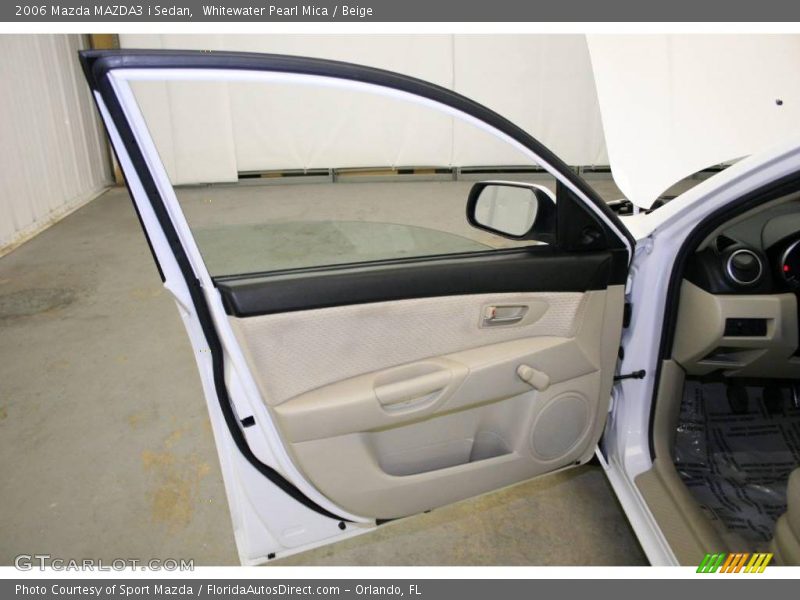 Whitewater Pearl Mica / Beige 2006 Mazda MAZDA3 i Sedan