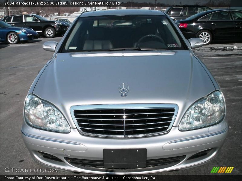 designo Silver Metallic / Black 2004 Mercedes-Benz S 500 Sedan
