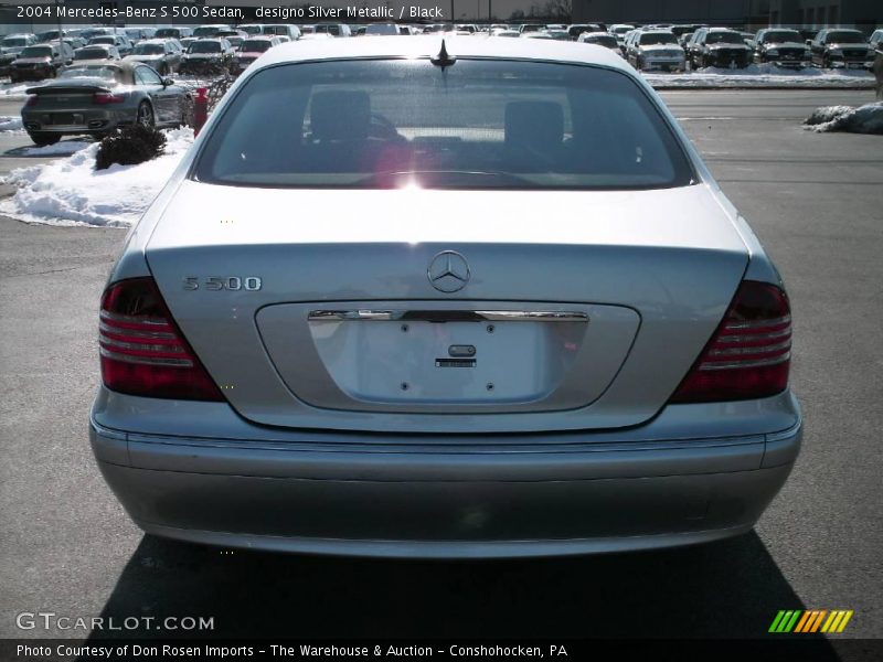 designo Silver Metallic / Black 2004 Mercedes-Benz S 500 Sedan