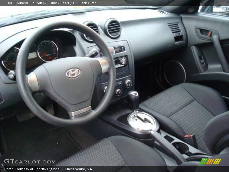 Black Pearl / GS Black Cloth 2008 Hyundai Tiburon GS