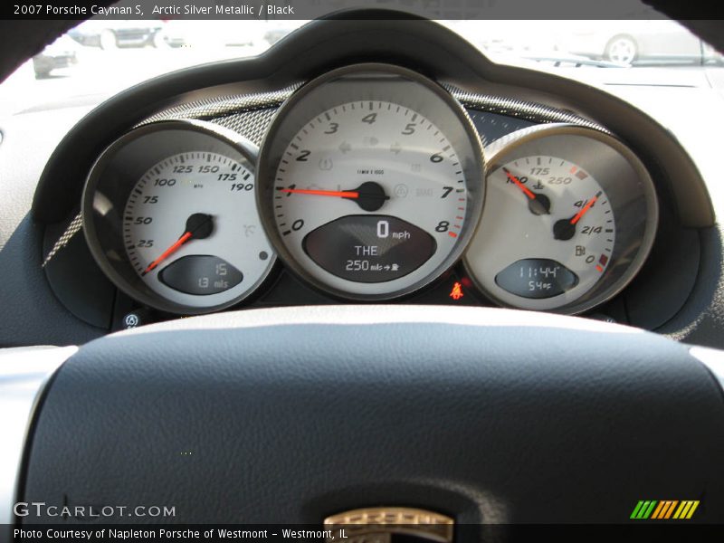 Arctic Silver Metallic / Black 2007 Porsche Cayman S