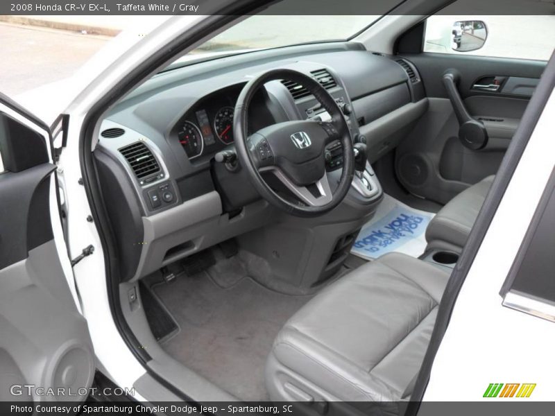 Taffeta White / Gray 2008 Honda CR-V EX-L