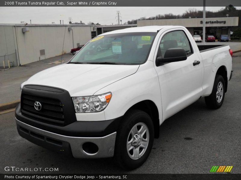 Super White / Graphite Gray 2008 Toyota Tundra Regular Cab