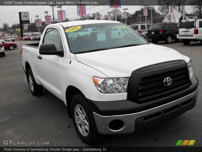 Super White / Graphite Gray 2008 Toyota Tundra Regular Cab