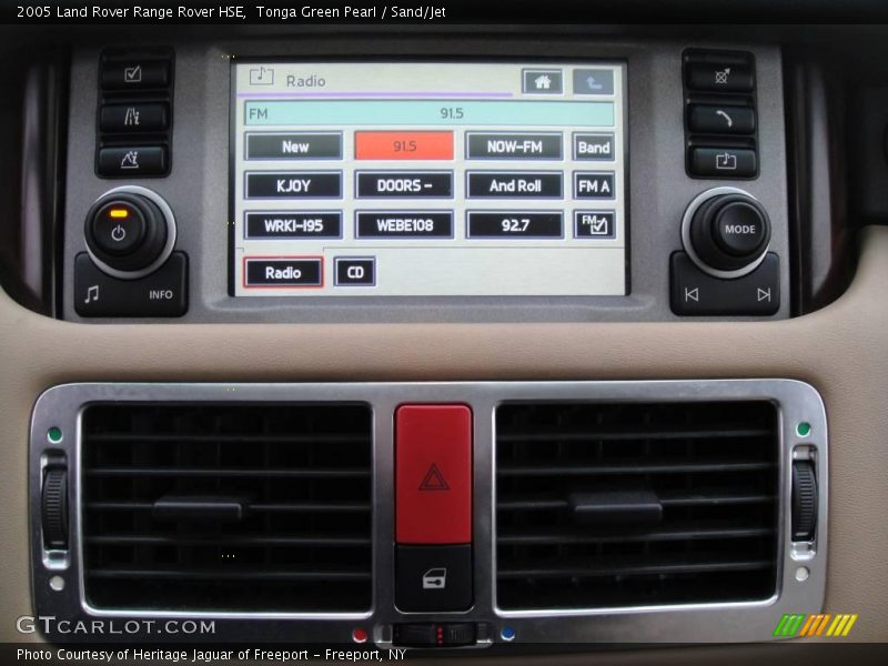 Tonga Green Pearl / Sand/Jet 2005 Land Rover Range Rover HSE