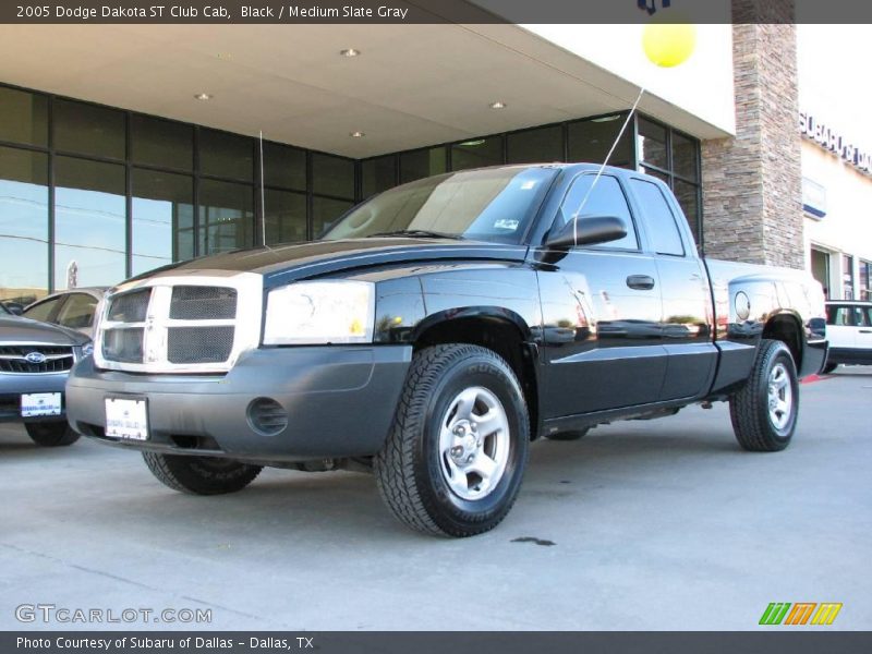 Black / Medium Slate Gray 2005 Dodge Dakota ST Club Cab