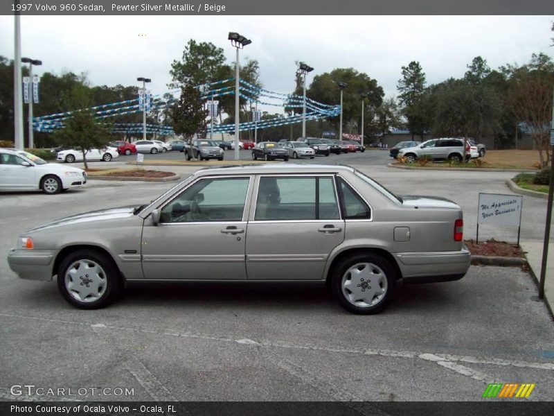 Pewter Silver Metallic / Beige 1997 Volvo 960 Sedan