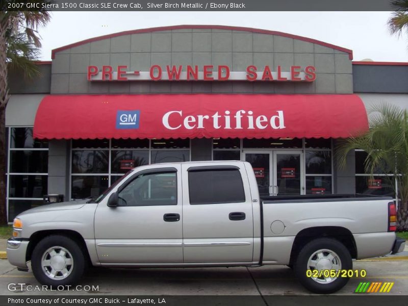 Silver Birch Metallic / Ebony Black 2007 GMC Sierra 1500 Classic SLE Crew Cab