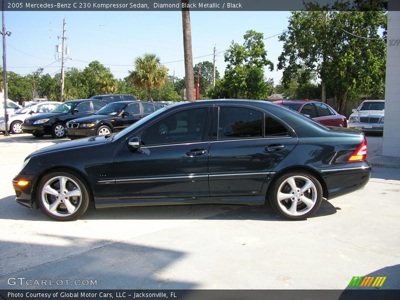 Diamond Black Metallic / Black 2005 Mercedes-Benz C 230 Kompressor Sedan