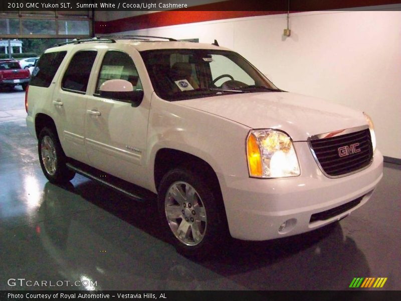 Summit White / Cocoa/Light Cashmere 2010 GMC Yukon SLT
