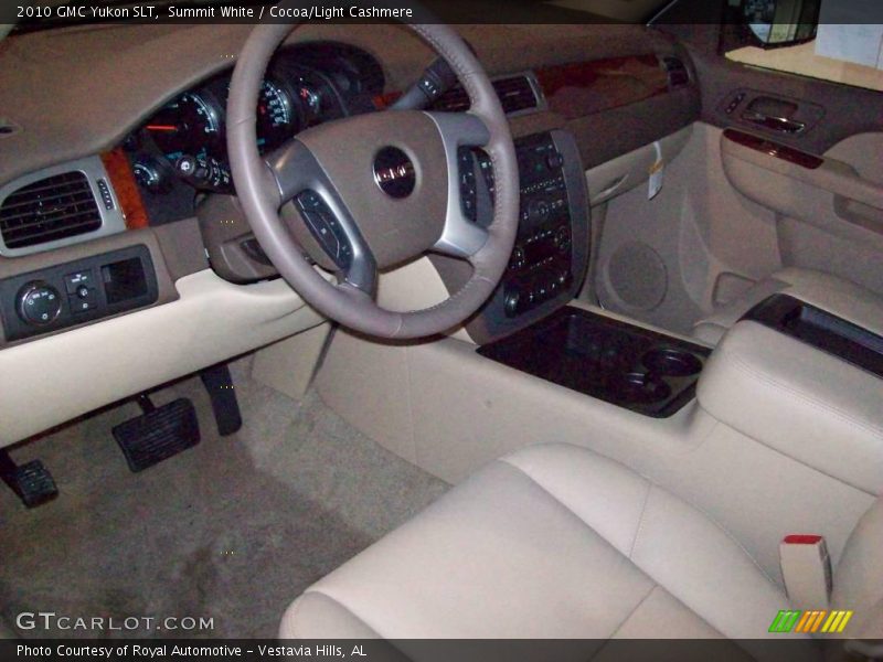 Summit White / Cocoa/Light Cashmere 2010 GMC Yukon SLT