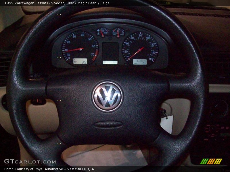 Black Magic Pearl / Beige 1999 Volkswagen Passat GLS Sedan