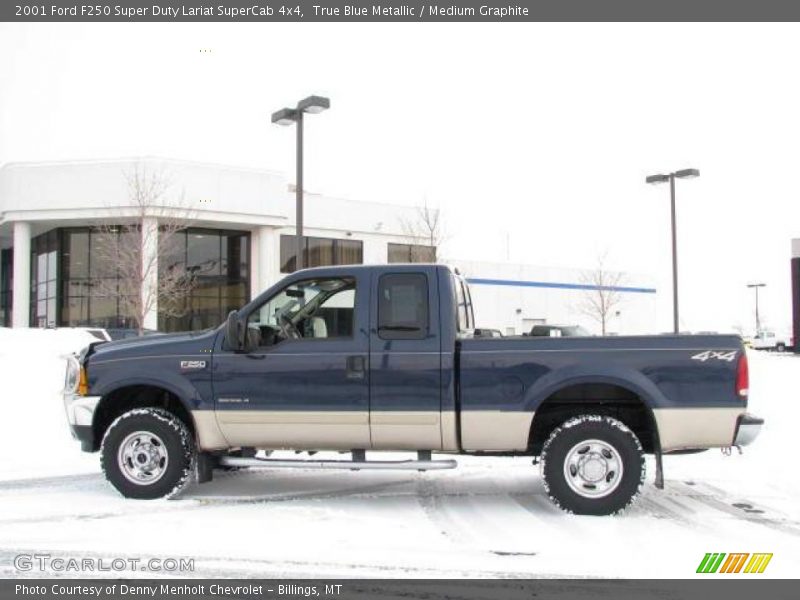 True Blue Metallic / Medium Graphite 2001 Ford F250 Super Duty Lariat SuperCab 4x4