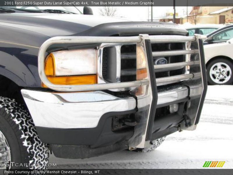 True Blue Metallic / Medium Graphite 2001 Ford F250 Super Duty Lariat SuperCab 4x4