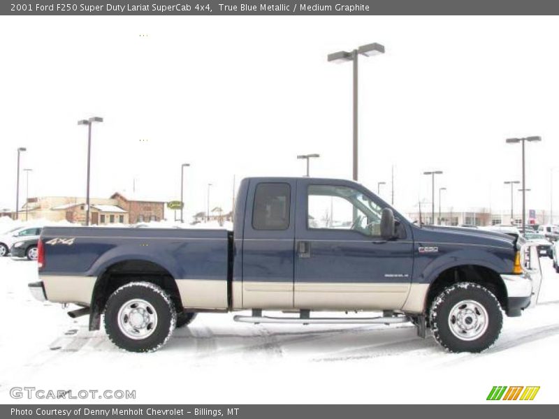 True Blue Metallic / Medium Graphite 2001 Ford F250 Super Duty Lariat SuperCab 4x4