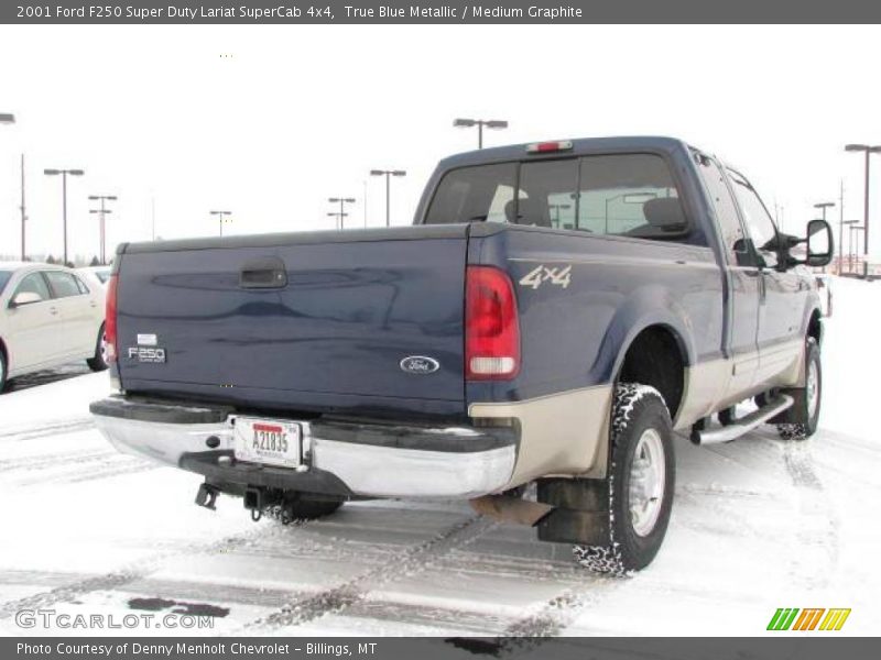 True Blue Metallic / Medium Graphite 2001 Ford F250 Super Duty Lariat SuperCab 4x4