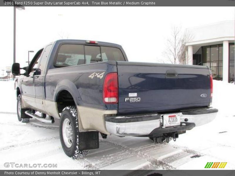 True Blue Metallic / Medium Graphite 2001 Ford F250 Super Duty Lariat SuperCab 4x4