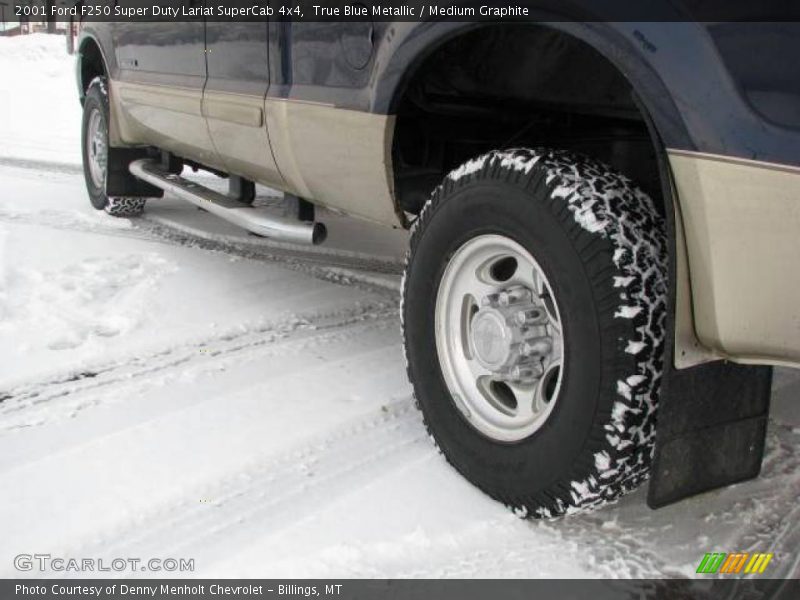 True Blue Metallic / Medium Graphite 2001 Ford F250 Super Duty Lariat SuperCab 4x4