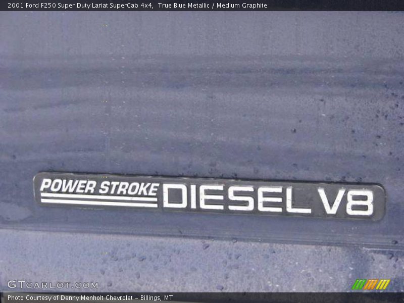 True Blue Metallic / Medium Graphite 2001 Ford F250 Super Duty Lariat SuperCab 4x4