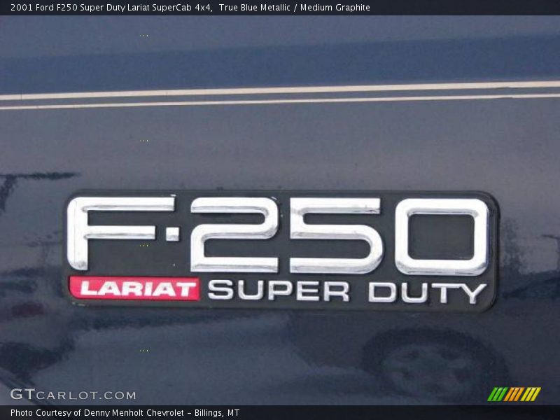 True Blue Metallic / Medium Graphite 2001 Ford F250 Super Duty Lariat SuperCab 4x4
