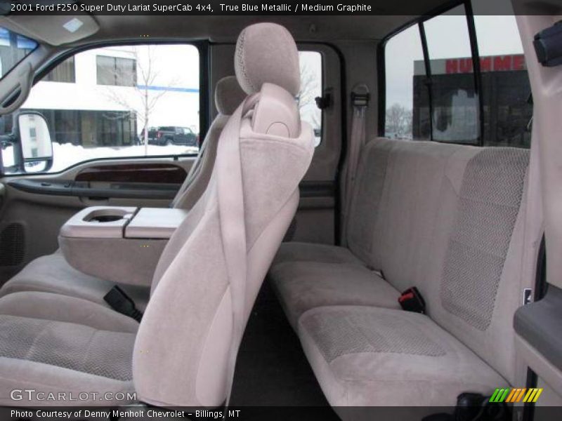 True Blue Metallic / Medium Graphite 2001 Ford F250 Super Duty Lariat SuperCab 4x4