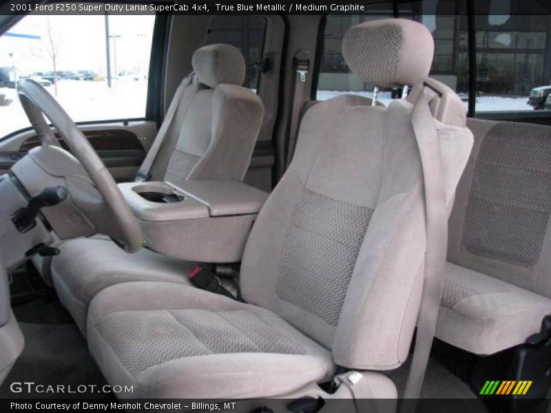 True Blue Metallic / Medium Graphite 2001 Ford F250 Super Duty Lariat SuperCab 4x4