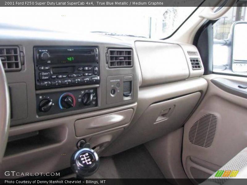 True Blue Metallic / Medium Graphite 2001 Ford F250 Super Duty Lariat SuperCab 4x4