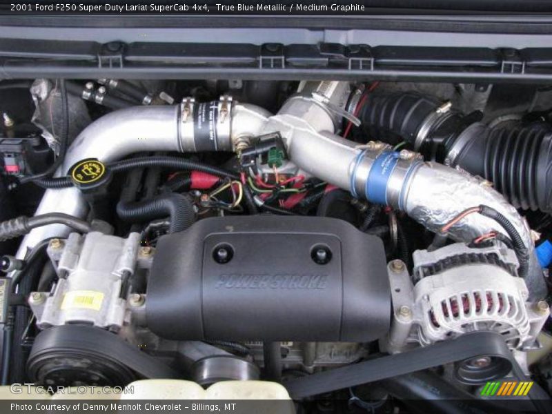 True Blue Metallic / Medium Graphite 2001 Ford F250 Super Duty Lariat SuperCab 4x4