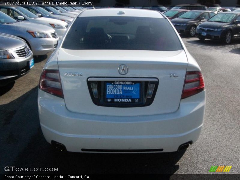 White Diamond Pearl / Ebony 2007 Acura TL 3.2