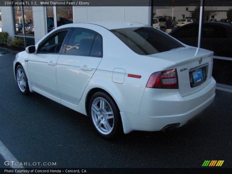 White Diamond Pearl / Ebony 2007 Acura TL 3.2