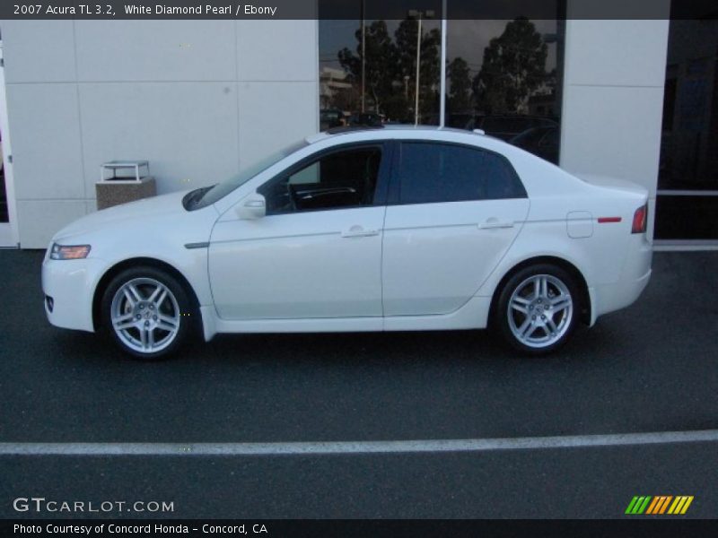 White Diamond Pearl / Ebony 2007 Acura TL 3.2
