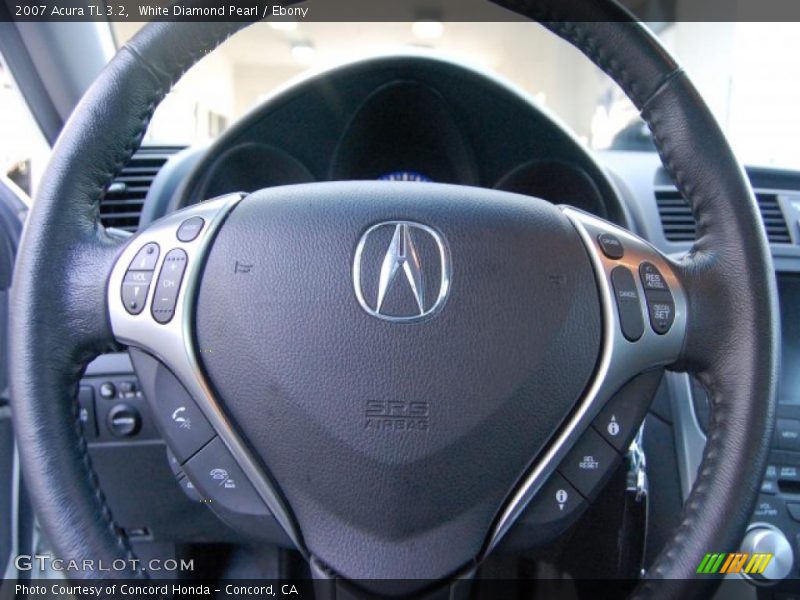 White Diamond Pearl / Ebony 2007 Acura TL 3.2