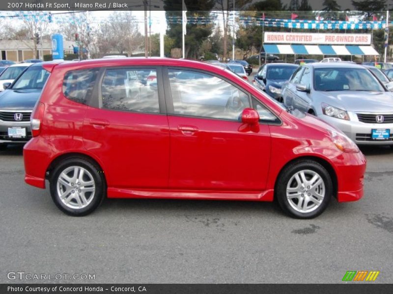 Milano Red / Black 2007 Honda Fit Sport