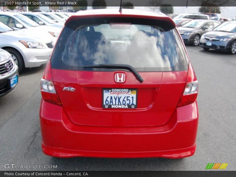 Milano Red / Black 2007 Honda Fit Sport
