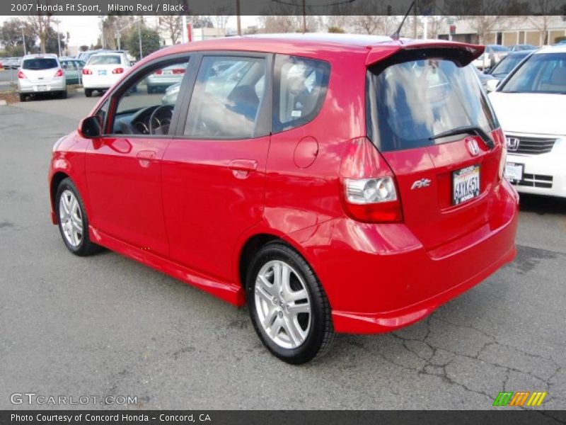 Milano Red / Black 2007 Honda Fit Sport