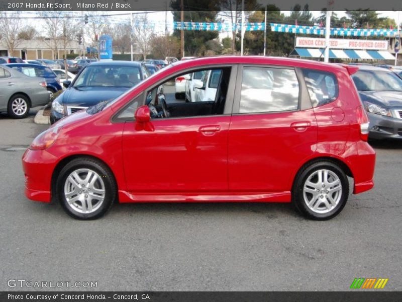 Milano Red / Black 2007 Honda Fit Sport