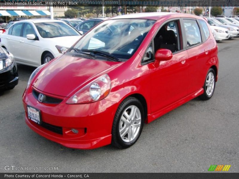 Milano Red / Black 2007 Honda Fit Sport