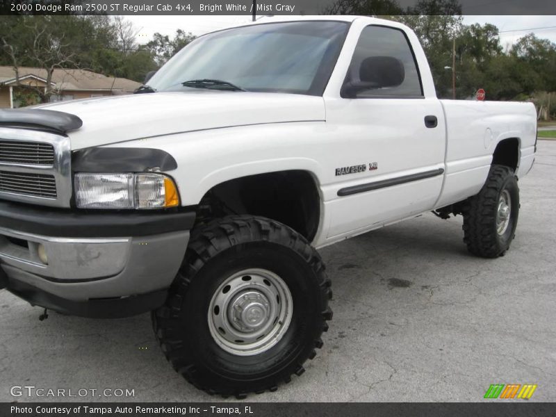 Bright White / Mist Gray 2000 Dodge Ram 2500 ST Regular Cab 4x4